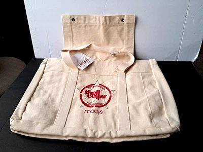 复古梅西百货酒窖 - 25 周年帆布托特包酒窖庆典 - 全新带标签 — 第 1/4 张图片