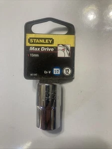 NEW STANLEY 1/2 in Drive 15 mm MAX DRIVE 12 POINT SOCKET - Bild 1 von 3