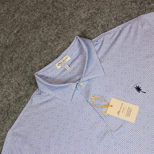 Peter Millar Sommer Comfort Poloshirt Herren XL Blau Martini Glaskrone Sport - Bild 1 von 14