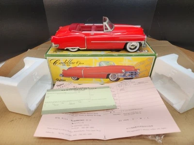 Cadillac Convertible Años Cincuenta 1950 Rojo Hecho en Japón Estaño 11" Fricción De Colección Foto 1 de 4