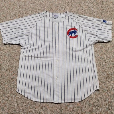 Camiseta de colección de los Chicago Cubs para hombre prendedor grande a rayas logotipo liso Sammy Sosa Starter Foto 1 de 4