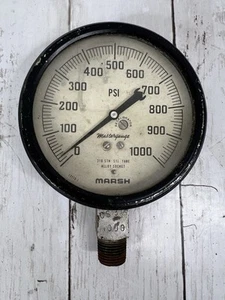 Vintage Mastergauge Marsh Industrial Art Steampunk 1000 PSI Alloy Untested Gauge - Picture 1 of 11