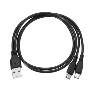 Divisor Multi USB A a 2 Micro USB 2 en 1 20 pulgadas, negro - Imagen 1 de 6