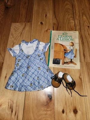 Vintage 2000s American Girl Kit -Kit's School Outfit Book Jumper, Blouse & Shoes - Image 1 of 4