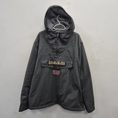 Napapijri тропического леса зима флис с подкладкой Anorak капюшон серый пальто куртка размер XXL - Изображение 1 из 4