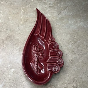 Red Wing Potteries PRETTY RED WING Ashtray Minor Chip On Bottom Euc Rare @@@ - Picture 1 of 15