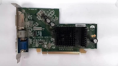 109-A62801-00 MS-V025 ati radeon X300 pcie X16 128MB video card dvi + vga + S-V - Image 1 of 2