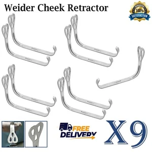 9 PCS Weider Retractor Tongue Cheek Lip Mouth Opener Large Surgical Instrument - Picture 1 of 4