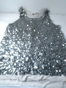 Gryphon New York Embellished Silver Wire Sequin Sleeveless Top Sz S NWOT 359 - Picture 1 of 9