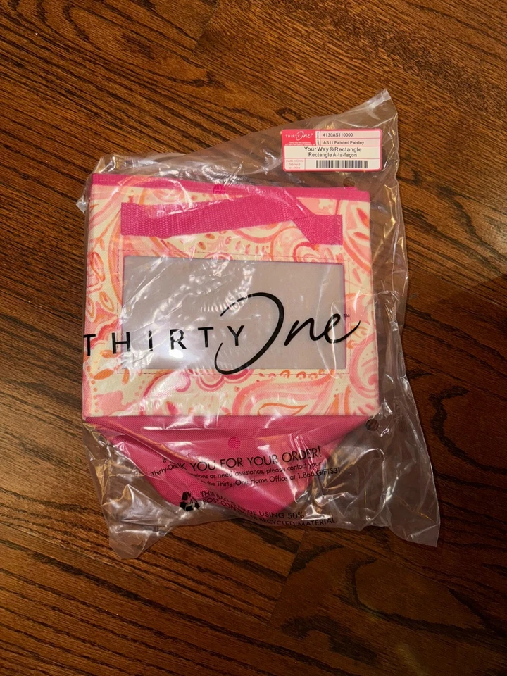 Thirty-One Gifts Thirtyone 31 Your Way Rectángulo - TOTALMENTE NUEVO Paisley Pintado Foto 1 de 1