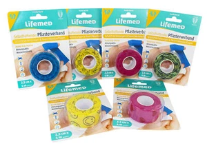 Lifemed Selbsthaftender Pflasterverband 4 m x 2,5 cm 4 versch. Motive 120 Stück - Bild 1 von 12