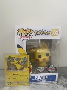 Pop Vinyl & TCG - Pikachu - Pokemon - #553 & 25/25 - Diamond & HOLO - Combo - Picture 1 of 6