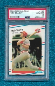 1988 Fleer Glossy #233 Nick Esasky PSA 10 GEM MINT POP 2 Cincinnati Reds - Bild 1 von 1