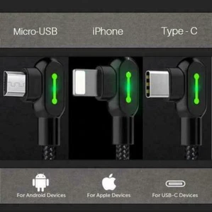 MCDODO LED 90 Grad Typ-C iphone USB-C Ladekabel Winkel Fast charging Kabel Nylon - Bild 1 von 29