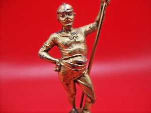 Antique Imperial German Prussian Gilded Bronze Man with Staff Wax Seal Stamp - Picture 1 of 10