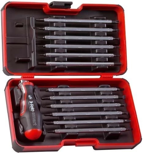 Felo Smart T-Handle Screwdriver Set, Slotted, PH, PZ, Torx, Hex, 13 Pieces - Image 1 of 1