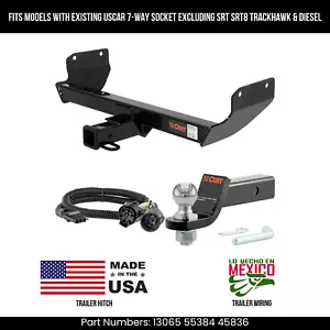 For 11-21 Grand Cherokee Trailer Hitch 4Pin Wiring 2" Ball Fit USCARnoSRT&diesel - Picture 1 of 6