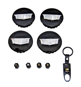 Cadillac SRX DTS XLR STS CTS ATS XTS XT4,5,6 Center Black Caps +FREE GIFTS T2334 - Picture 1 of 18