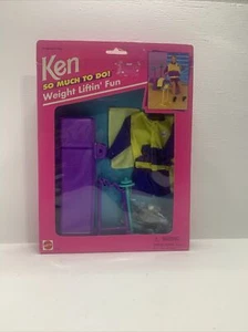 Mattel Ken So Much To Do! Weight Liftin' Fun NRFB Accessories set - Picture 1 of 4