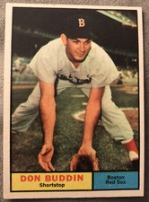 1961 Topps Don Buddin Card #99 Boston Red Sox Shortstop Mid-To-High-Grade