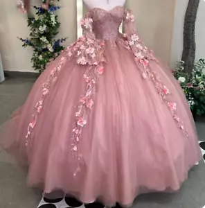 Off Shoulder Ball Gown Quinceanera Dresses Vestidos 15 Anos Luxury Prom Dresses - Picture 1 of 14