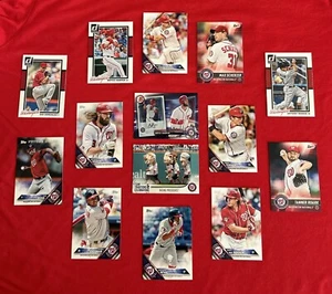 Lotto carte da baseball Washington Nationals Bryce Harper Scherzer Turner RC Zimmerman - Foto 1 di 16