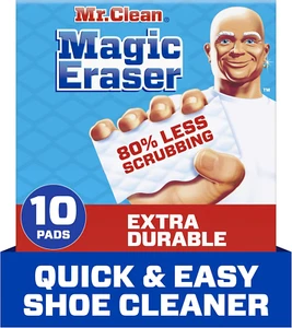 Magic Eraser Extra Durable, Shoe Cleaner, Cleaner Pads with Durafoam, 10 Count - Picture 1 of 12