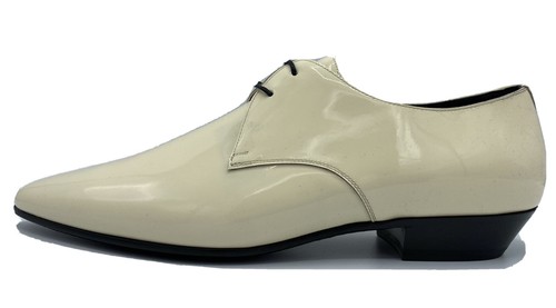 SAINT LAURENT (YSL) $800 Saint Laurent Jonas pelle verniciata avorio taglia US 9 Made in Italy