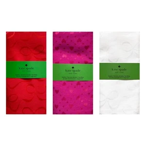 Kate Spade Abendessen Servietten 19" Set 4 Feiertage Weihnachten Valentinstag - Bild 1 von 20