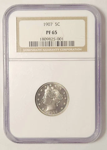 1907 P Liberty Head Nickel NGC PF-65 Cover