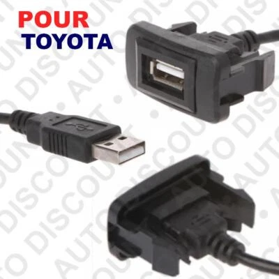 USB AUX CABLE AUXILIAIRE CHARGEUR TELEPHONE  POUR TOYOTA VIGO PRADO - Photo 1/4