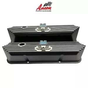Ford FE Tall 428 American Eagle Valve Covers Black - Die-Cast Aluminum - Ansen - Bild 1 von 7