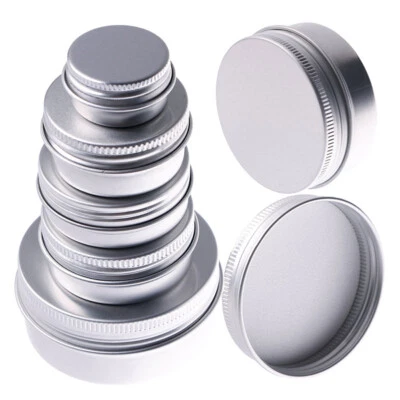 1PC Small Screw Round Lip Metal Tin Storage Jar Balm Containers&Lids Screw Top - Image 1 of 4