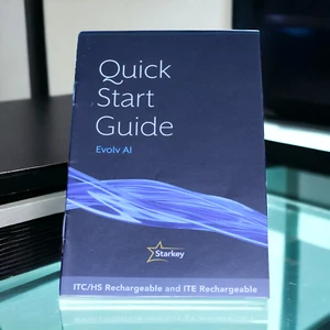 Guía de Inicio Rápido Starkey Evolv AI ITC/HS ITE Manual de Usuario Recargable - Imagen 1 de 2