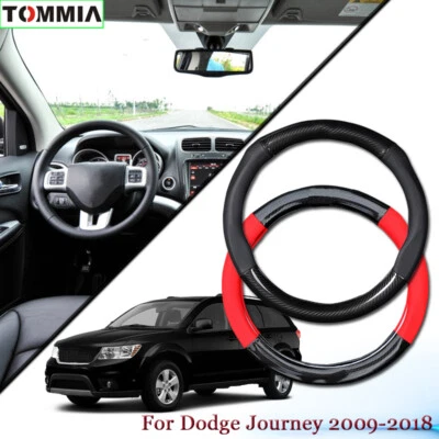 Anti-Slip Carbon Fiber Leather Car Steering Wheel Cover For Dodge Journey 2009+ - Изображение 1 из 4