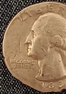1983 D Very Rare Washington Quarter Filled In Mint Mark DDO Multiple Errors Coin - Picture 1 of 20