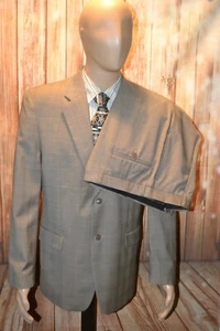 Jones New Jork Collection Men Check 2 Front Button Suit Sz 40R Wst 34x32 - Picture 1 of 20