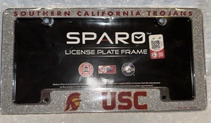 University of Southern California USC Trojans Silver Glitter License Plate Frame - Picture 1 of 5