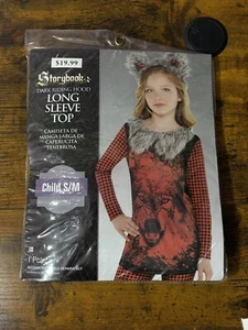 Storybook Dark Little Red Riding Hood Long Sleeve Top Halloween Child S/M - Picture 1 of 3