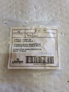 Qty 10 - Crimp-On Coaxial Cable End F-Connectors RG6 75 Ohm 40985-1P6 *Ma45 - Picture 1 of 2