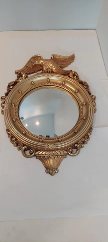 SYROCO American Eagle Convex Federal Bullseye Wall Mirror 4007 21" H 15" W 1960s Cover
