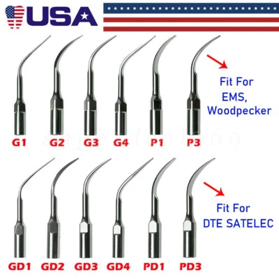 5-10pcs Dental Ultrasonic Scaler Endo Perio Tip fit EMS Woodpecker SATELEC DTE - Image 1 of 2