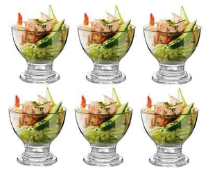 6 Stück Cocktailschalen Glas Garnelen Vorspeise Vorspeise Servieren Stielschalen Genuss - Bild 1 von 4