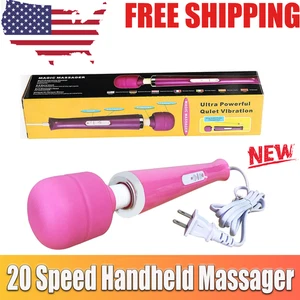 Handheld Massager Wand Vibrating Massage Magic Full Body Therapy Motor LOT - Picture 1 of 10