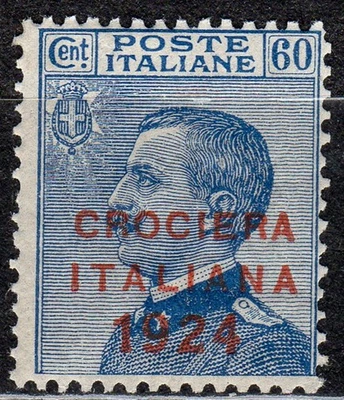 ИТАЛИЯ #174D 1924 Crociera 60¢ синий как новый без наклеек и следов - Изображение 1 из 2