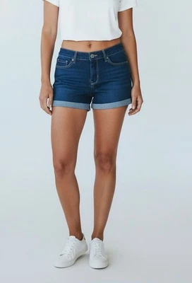 Jessica Simpson 0/25 W-28 Dark Wash Low Rise Denim Shorts Women Inseam 4 - Image 1 of 4