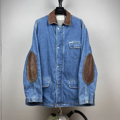 Guess Jeans Men’s Vintage Denim Lined Jacket USA Made – Size L - Image 1 of 4