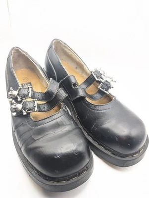 T.U.K. Anárquica 2 Calavera Hebilla Mary Janes Talla 10 Foto 1 de 4