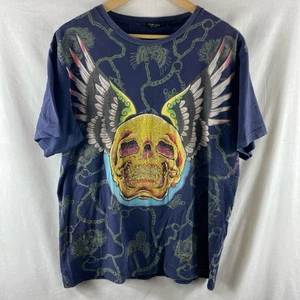 Vintage Christian Audigier Ed Hardy T Shirt XL Extra Large Skull Wings Vtg Y2K - Picture 1 of 11