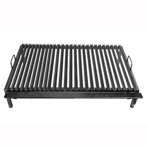 V-förmiger argentinischer Grill mit abnehmbaren Beinen | verstellbarer Parrilla mit Tropftra - Bild 1 von 9